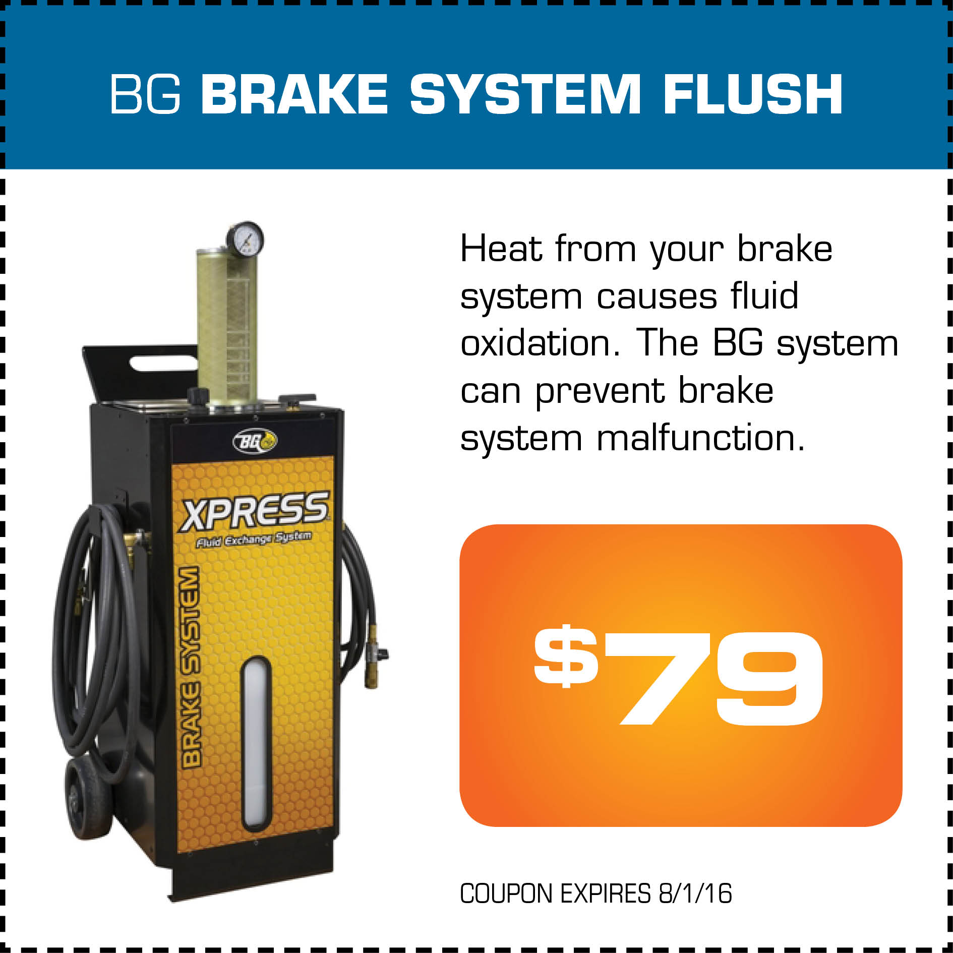 BG Brake Flush System Coupon